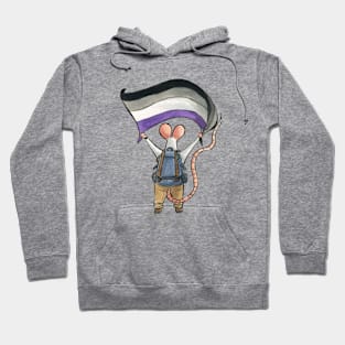 LGBT Mice celebrating Gay Pride (asexual flag) Hoodie